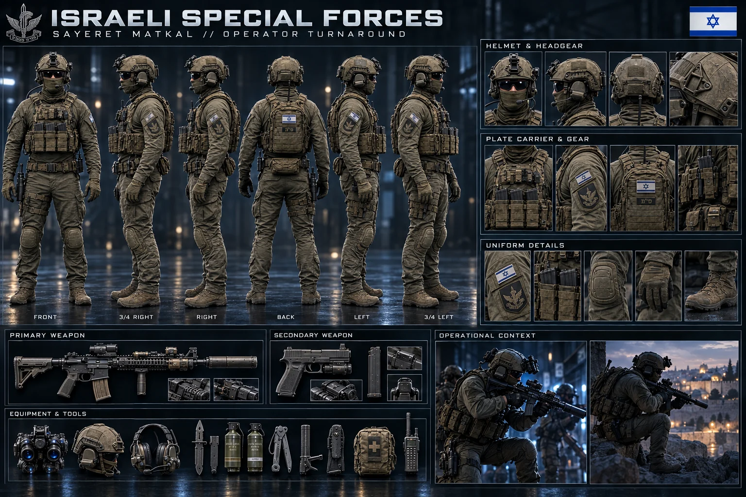 ISRAELI SPECIAL FORCES reference sheet